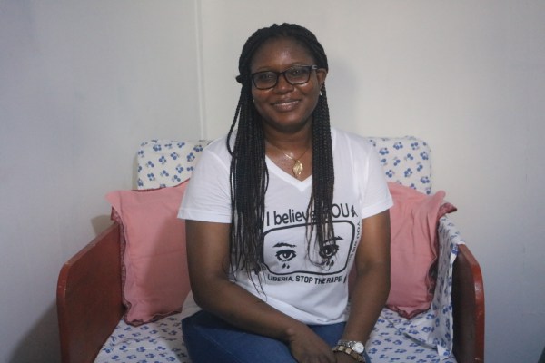 Goumah-Conde-seated-at-the-clinical-facility-of-the-EGLE-Girls-House-in-Liberia